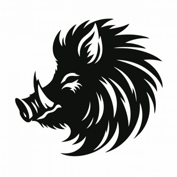wildschwein kopf sticker 15 x 14 cm