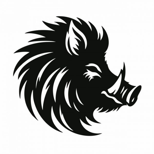 wildschwein kopf sticker 15 x 14 cm
