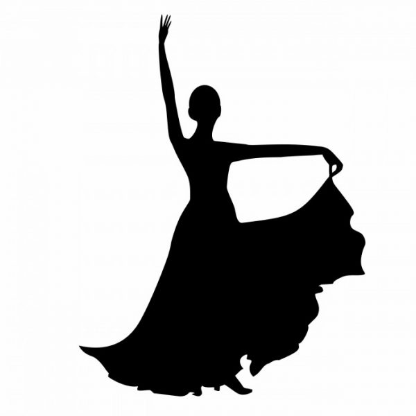 aufkleber spanische tänzerin flamenco lady 15 x 20 cm