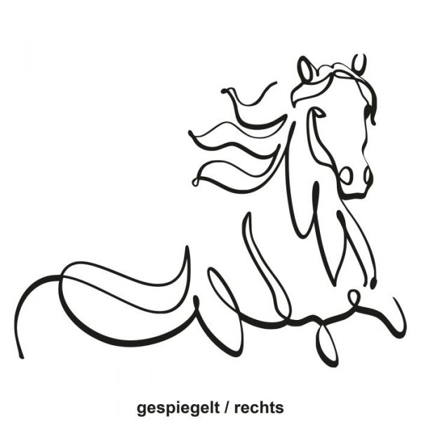 pferd aufkleber wind