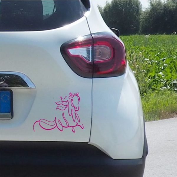 pferd aufkleber wind