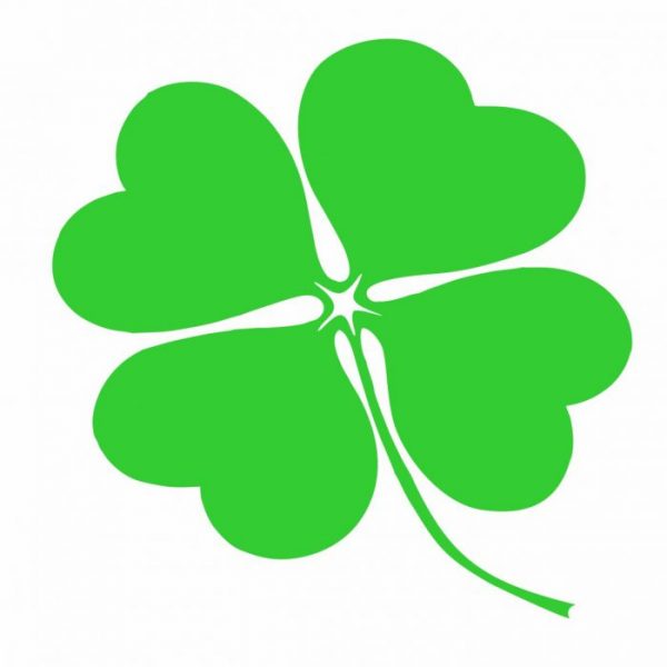 kleeblatt aufkleber glück symbol
