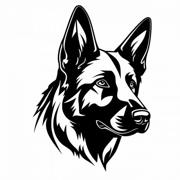 schäferhund aufkleber sticker 20 x 28 cm