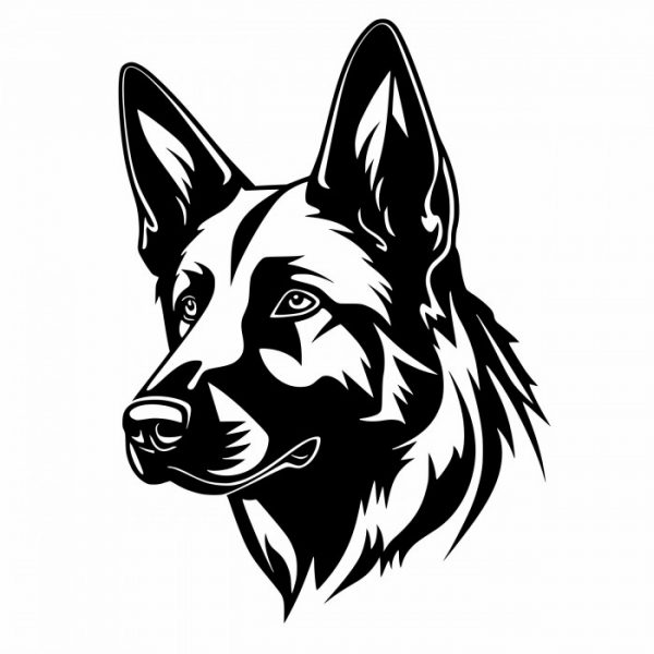 schäferhund aufkleber sticker 20 x 28 cm