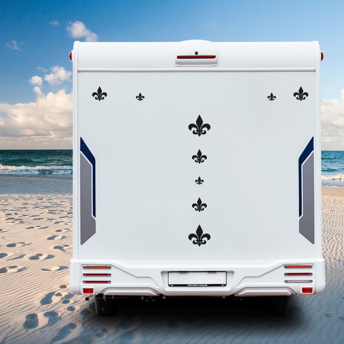 fleur de lis lilie aufkleber set 9 stück