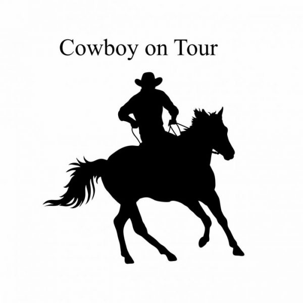 pferdeanhaenger cowboy on tour aufkleber sticker personalisiert