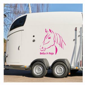 pferdeanhaenger "pferdekopf motiv" aufkleber sticker personalisiert