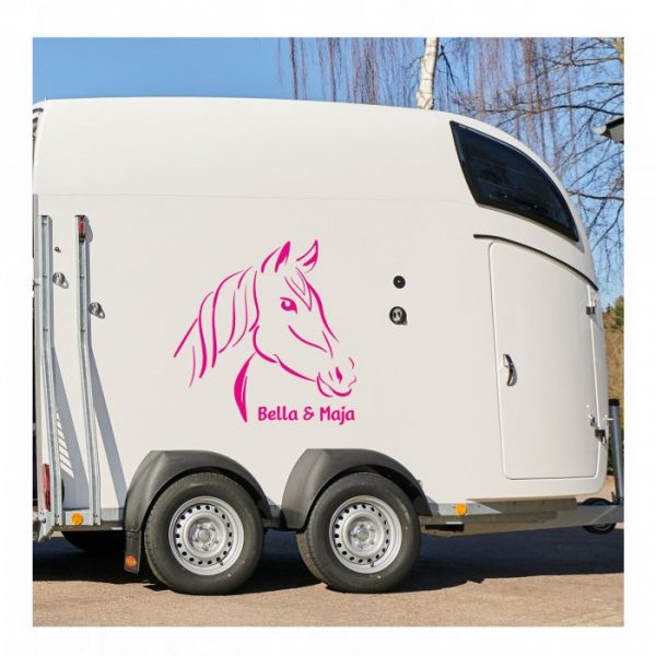 pferdeanhaenger "pferdekopf motiv" aufkleber sticker personalisiert