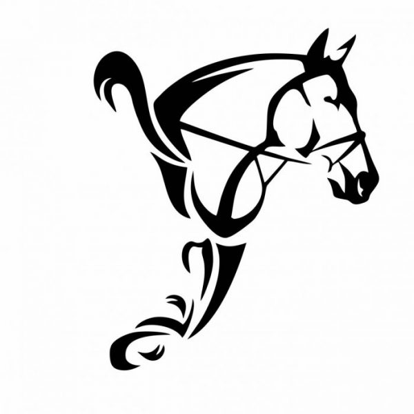 aufkleber fuer pferdeanhaenger pferdekopf sticker