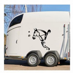 aufkleber fuer pferdeanhaenger pferdekopf sticker