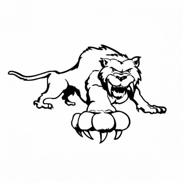 aufkleber saebelzahn tiger große katze smilo