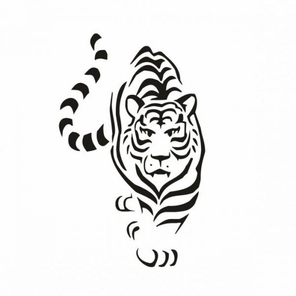 aufkleber tiger große katze