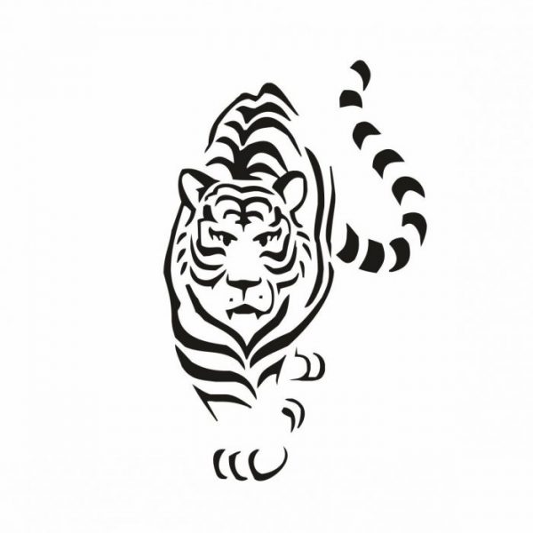 aufkleber tiger große katze