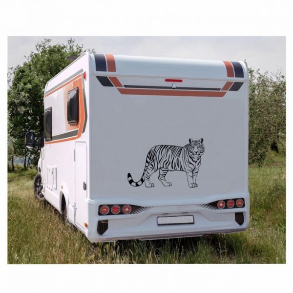 tiger stehend wohnmobil aufkleber
