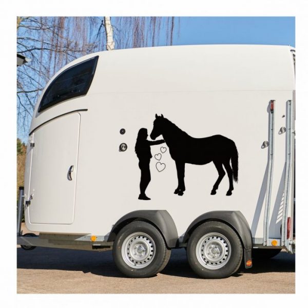 aufkleberpferdeliebe fuer pferdeanhaenger love horse