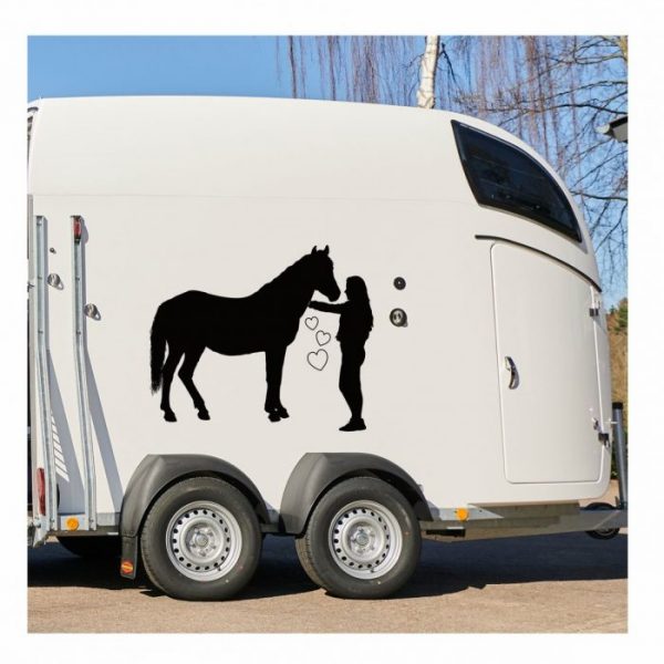 aufkleberpferdeliebe fuer pferdeanhaenger love horse
