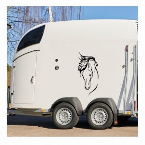 aufkleber pferdekopf fuer pferdeanhaenger