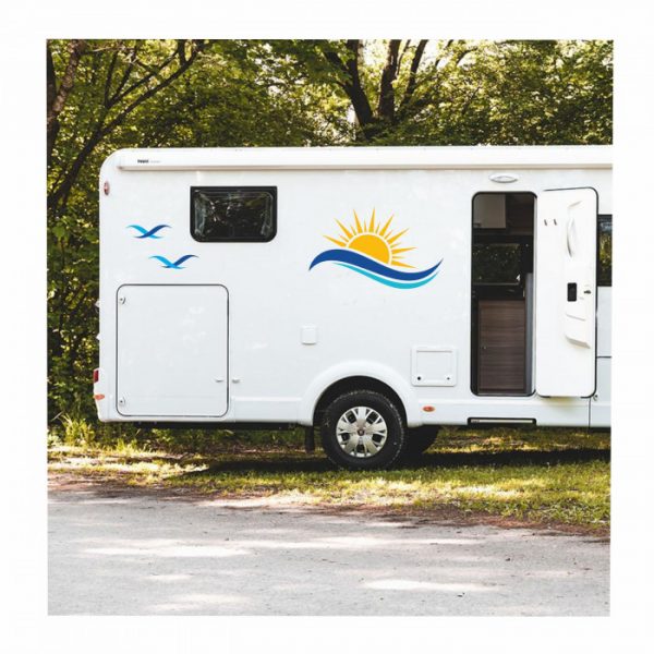 wohnmobil wohnwagen aufkleber "sun wave"