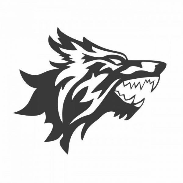 "wolf" sticker raubtier aufkleber verschiedene farben und groessen