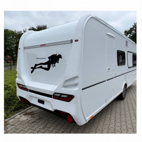 wohnmobil aufkleber taucher personalisiert
