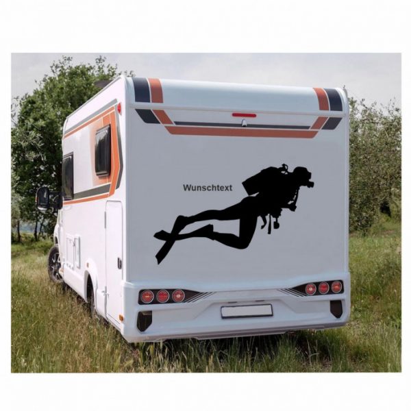 wohnmobil aufkleber taucher personalisiert
