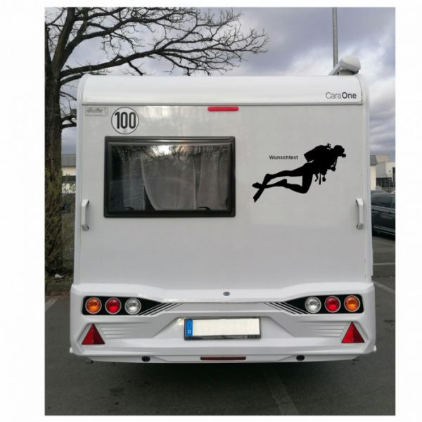 wohnmobil aufkleber taucher personalisiert