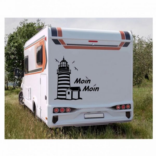 leuchtturm moin moin wohnmobil aufkleber