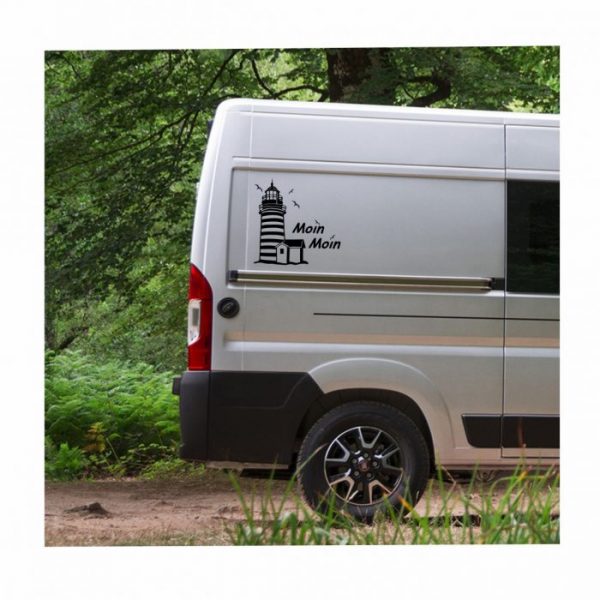 leuchtturm moin moin wohnmobil aufkleber