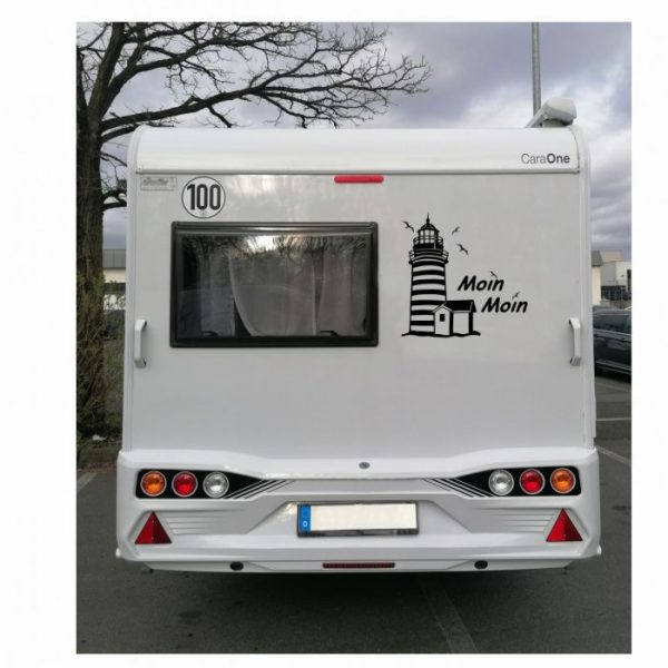 leuchtturm moin moin wohnmobil aufkleber