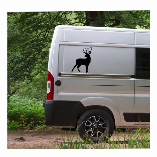 hirsch jagt wohnmobil aufkleber