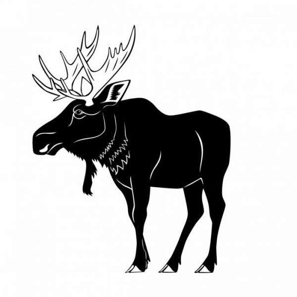 elch aufkleber skandinavien
