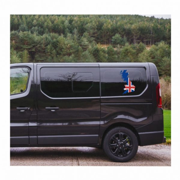 uk großbritannien silhouette aufkleber 2 farbig karte 60 bis 170cm