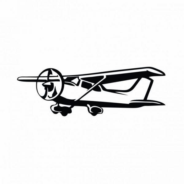 flugzeug cessna sportflugzeug aufkleber