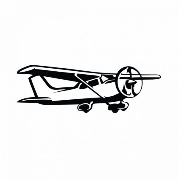 flugzeug cessna sportflugzeug aufkleber