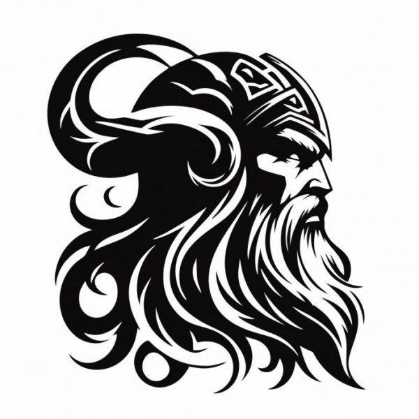 xxl aufkleber viking wikinger kopf odins son krieger