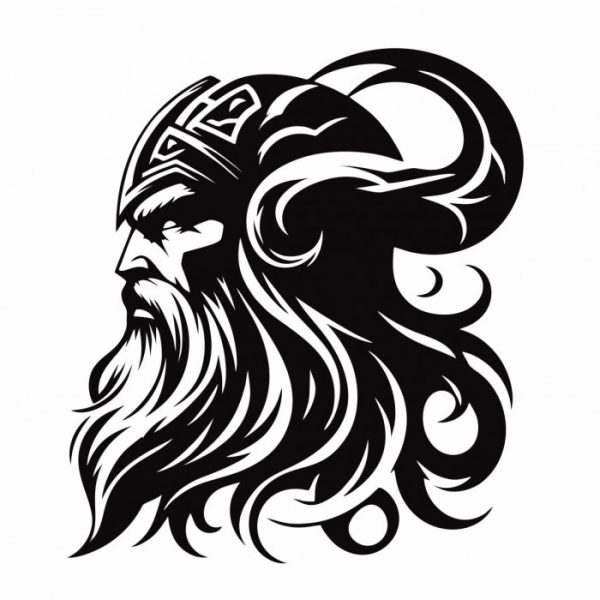 xxl aufkleber viking wikinger kopf odins son krieger