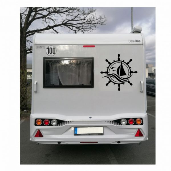 wohnmobil caravan aufkleber segel steuerrad