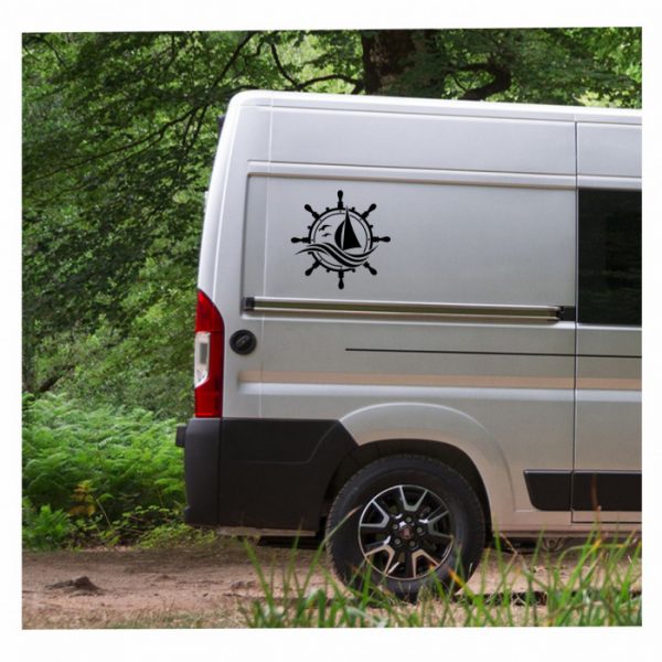 wohnmobil caravan aufkleber segel steuerrad
