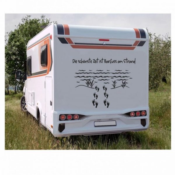 barfuss am strand wohnmobil aufkleber viele größen und farben