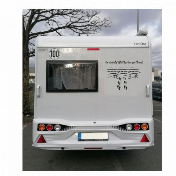 barfuss am strand wohnmobil aufkleber viele größen und farben
