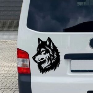 Wolf Kopf Aufkleber 23 x 30 cm