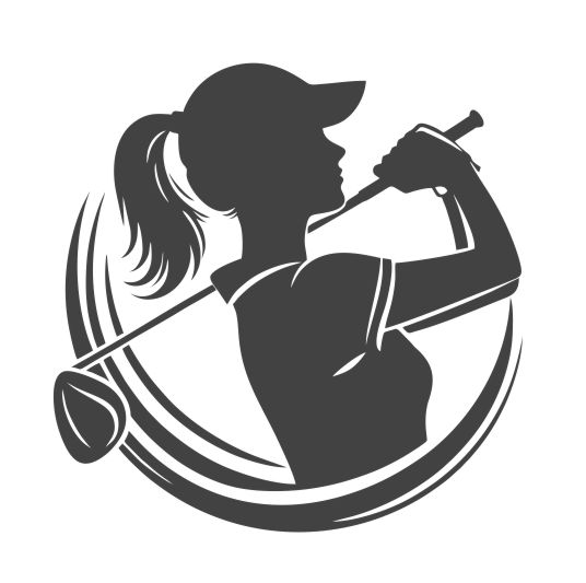 Golferin Sport Aufkleber