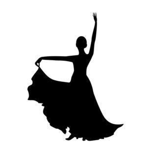 Aufkleber Spanische Tänzerin Flamenco Lady 15 x 20 cm