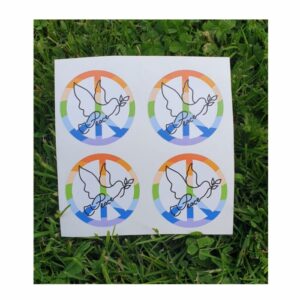 Digitaldruck Aufkleber Peace Zeichen