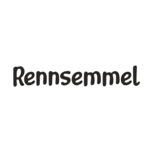 Rennsemmel Schriftzug 30 x 5 cm