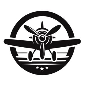 Aufkleber Propeller Flugzeug Pilot Zeichen