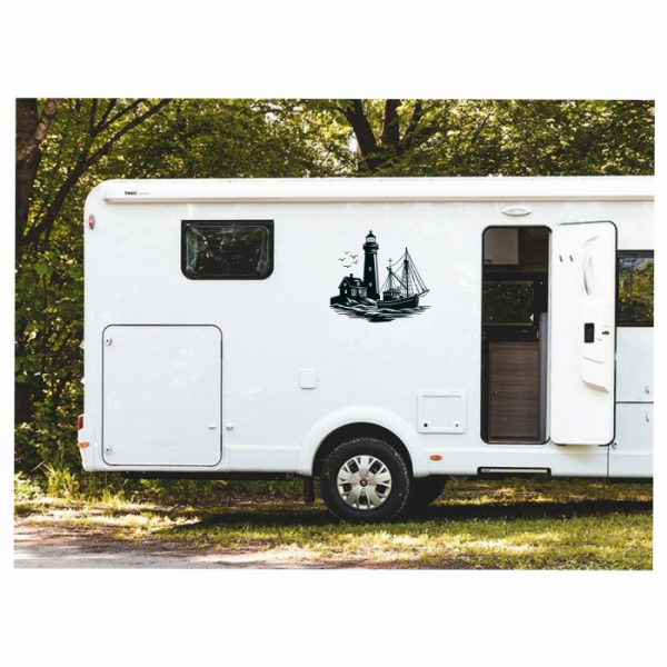wohnmobil aufkleber kutter mit leuchtturm