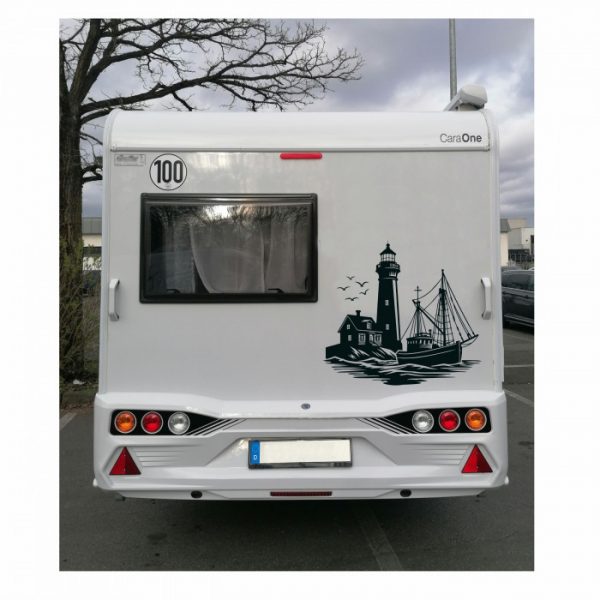 wohnmobil aufkleber kutter mit leuchtturm