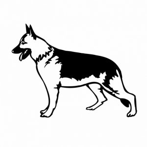 schäferhund aufkleber 20 x 15 cm