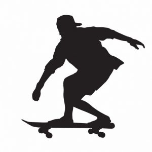 skater aufkleber 15 x 15 cm